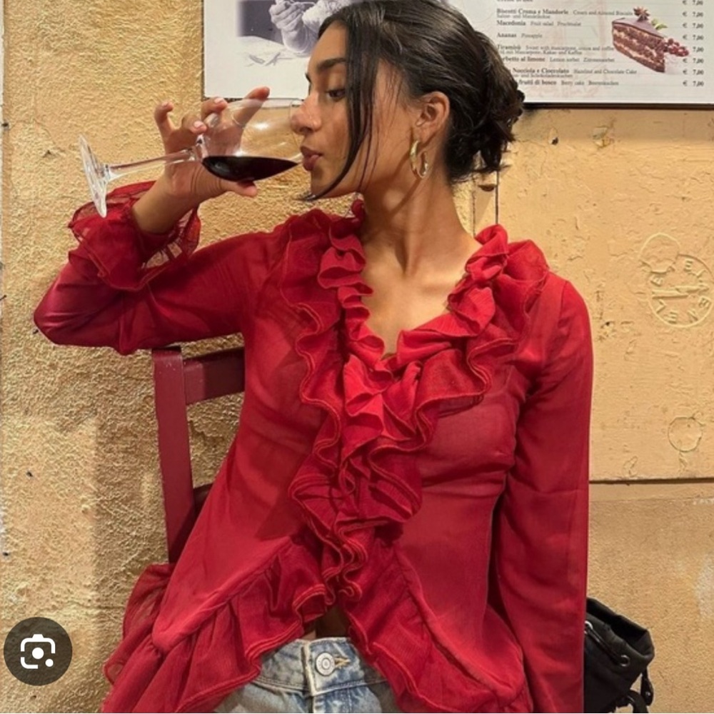 With jean maia blouse